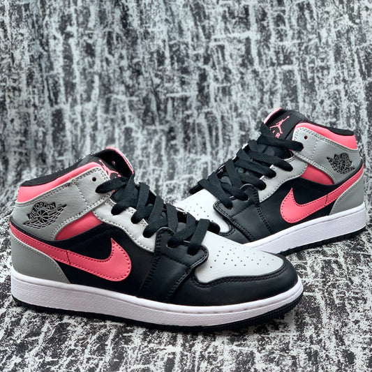 Jordan 1 Mid Gris/Rosa