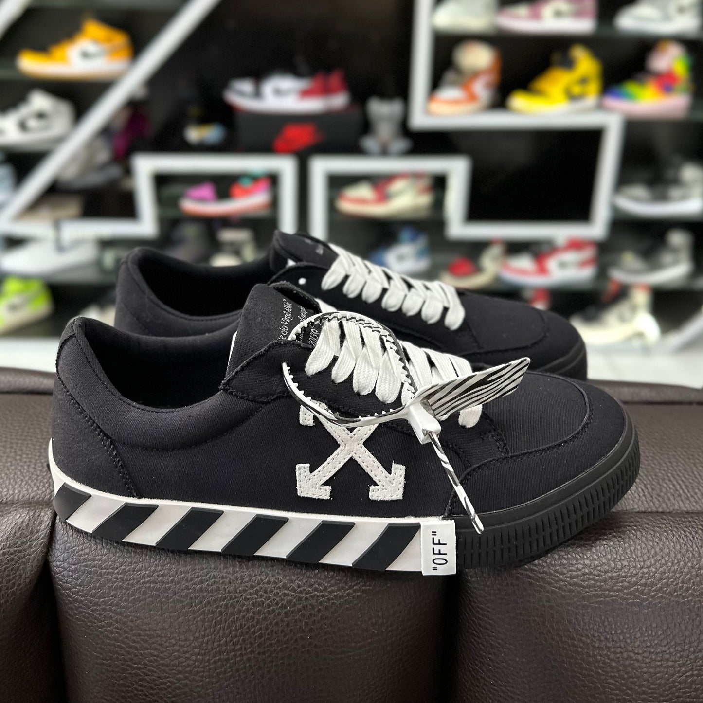 Off White Vulcanized X/cintas Blancas