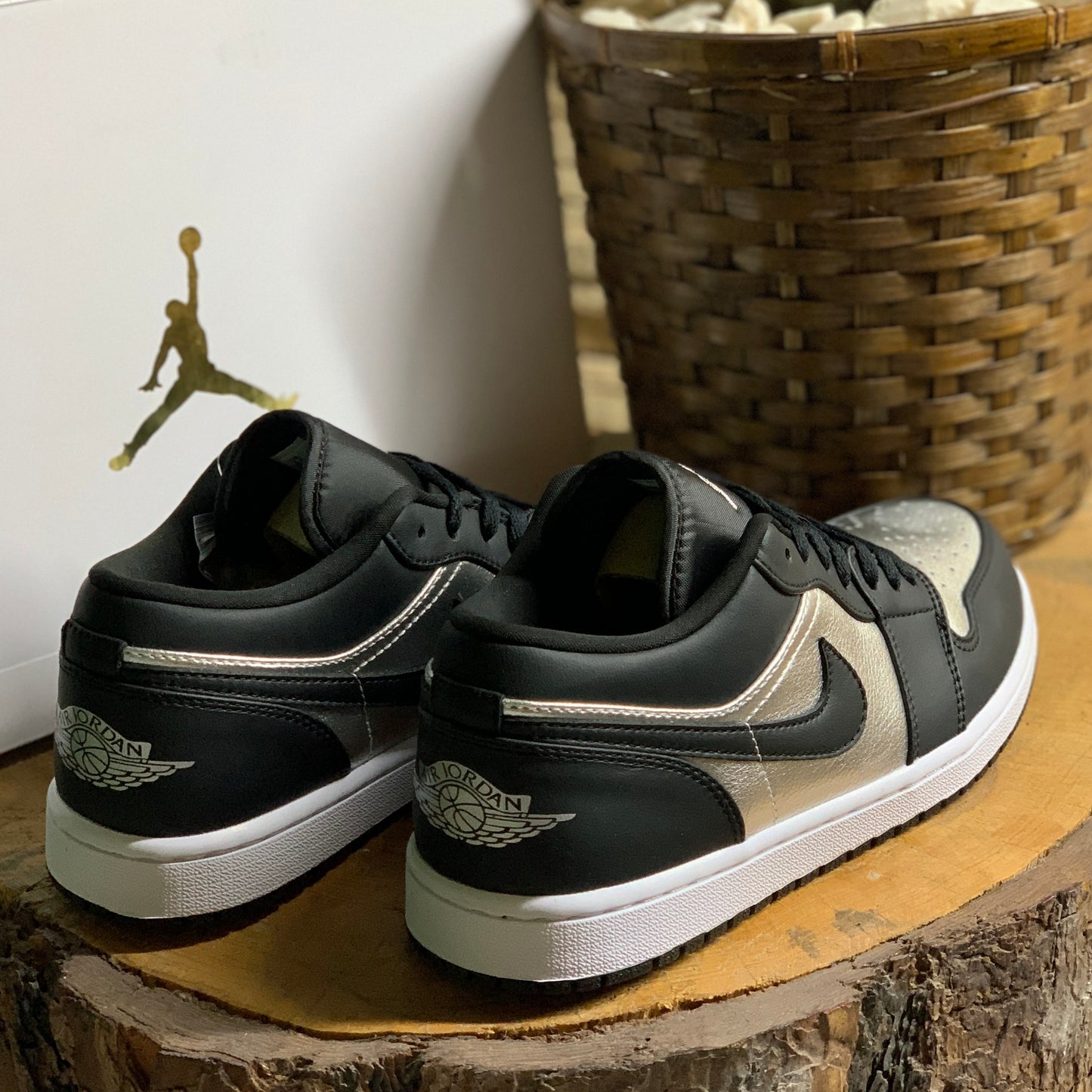 Jordan 1 Low Panda Plata