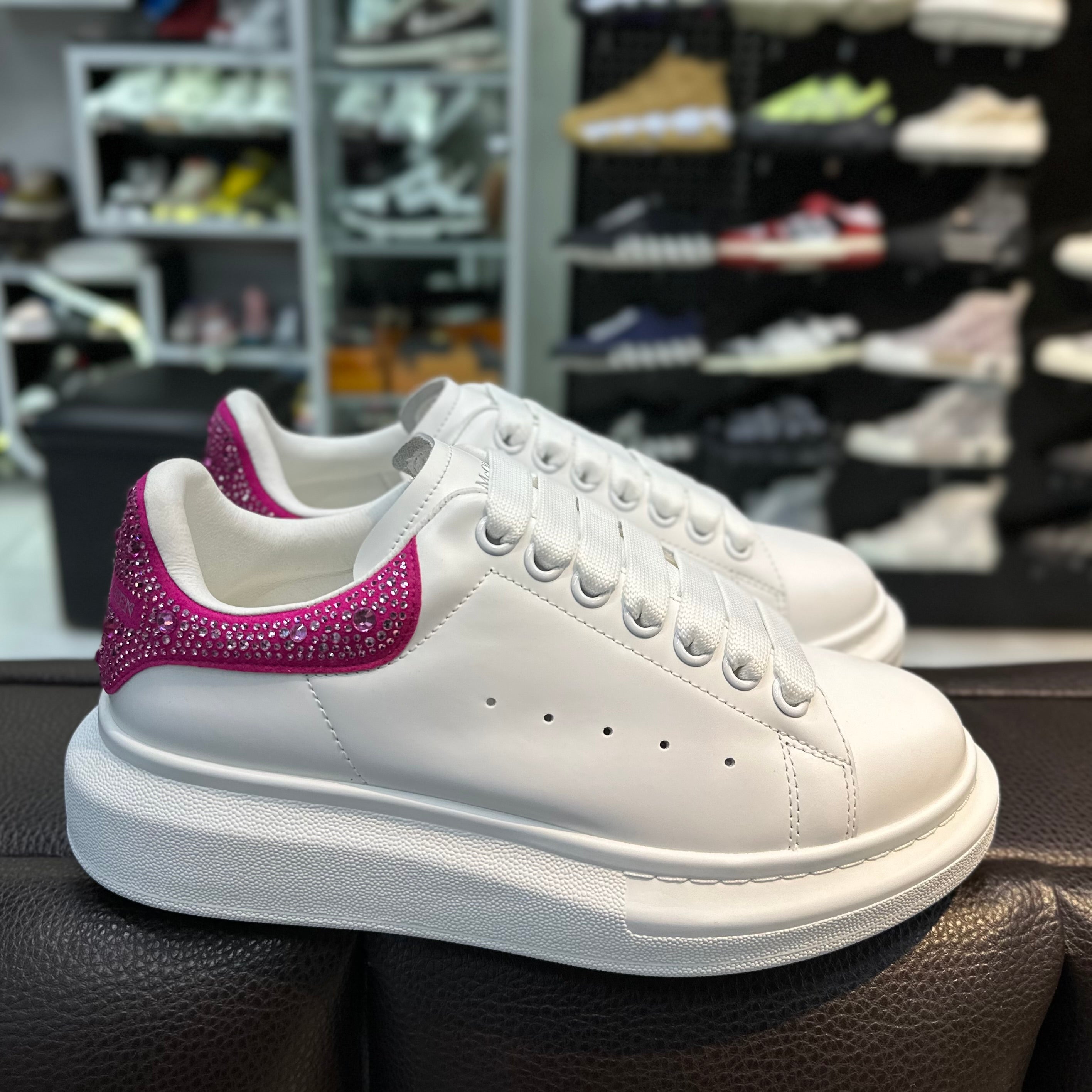 Alexander Mcqueen Blanco Rosa Brillos