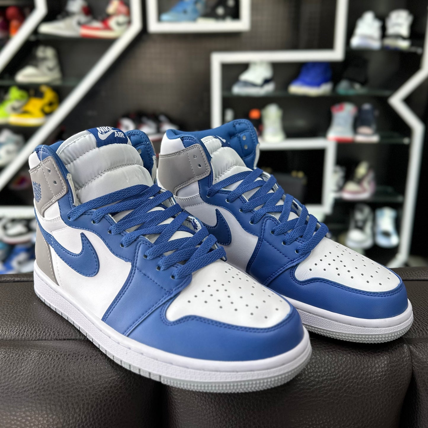 Jordan 1 High Gris/Azul